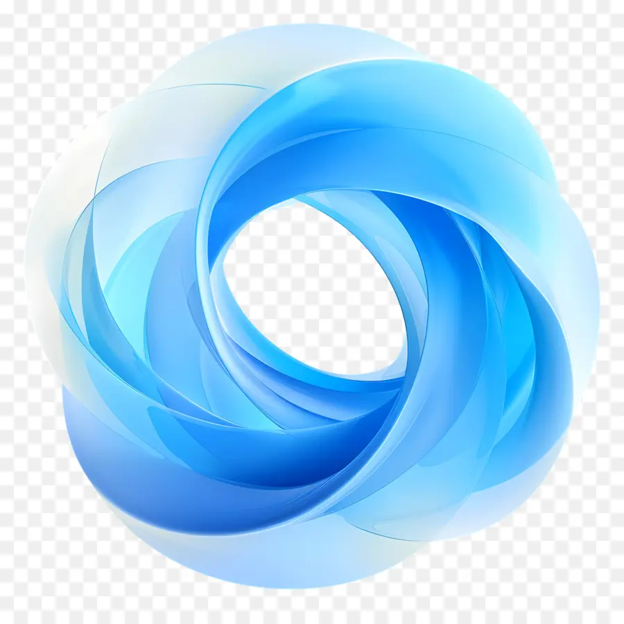 Gradient Blue Forme，Spirale Bleue PNG
