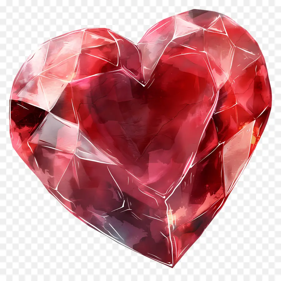 Ruby Cœur，Coeur De Cristal PNG