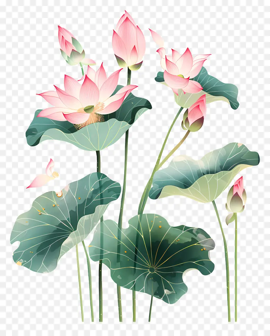 Lotus，Des Fleurs De Lotus PNG