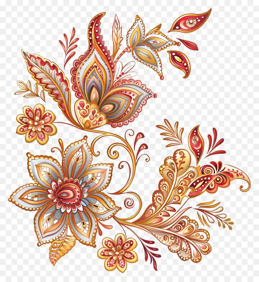 Mehndi Design，Design Floral PNG