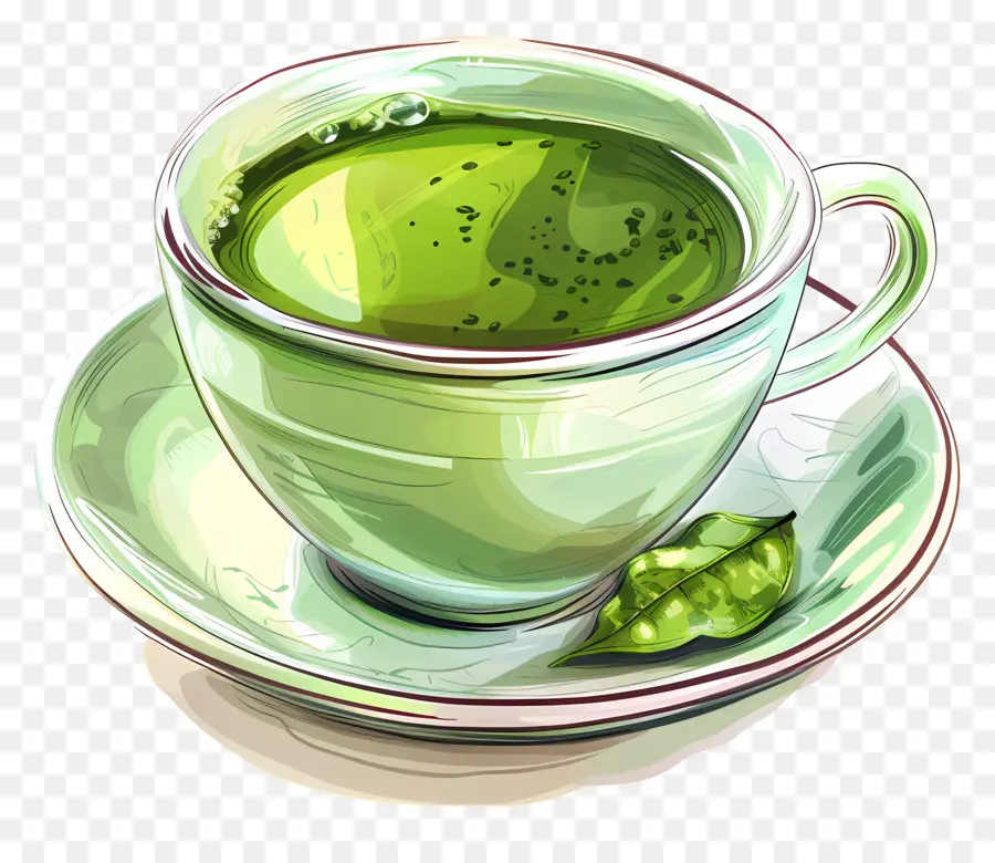 Thé Vert，Tasse à Thé PNG