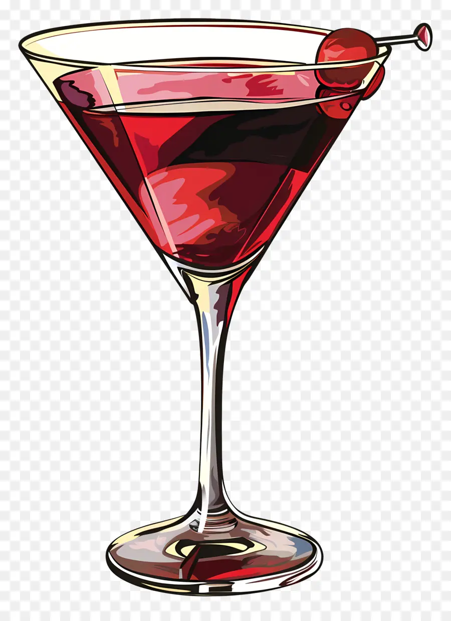 Verre à Martini，Martini Rouge PNG