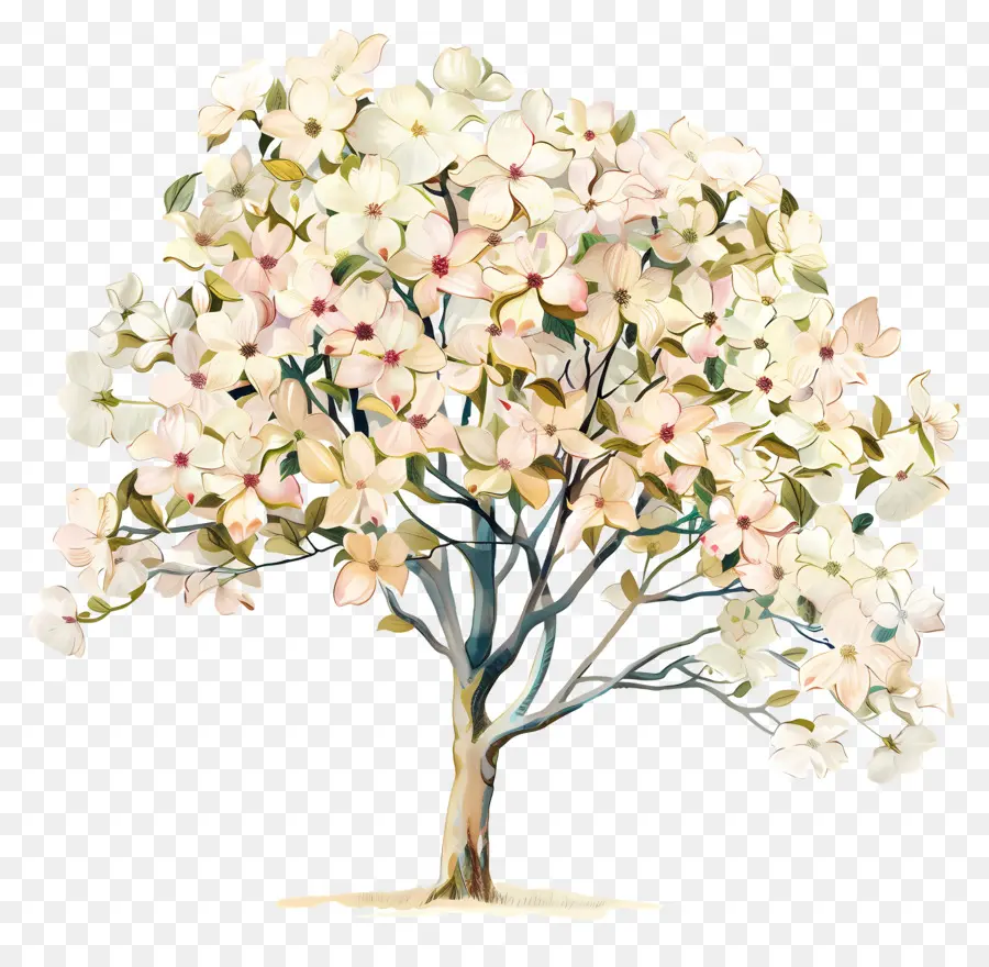 Arbre De Cornouiller，Fleur De Cerisier PNG