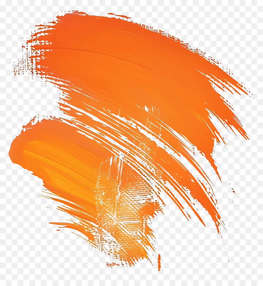 Coup De Pinceau Orange，Orange Pinceau PNG