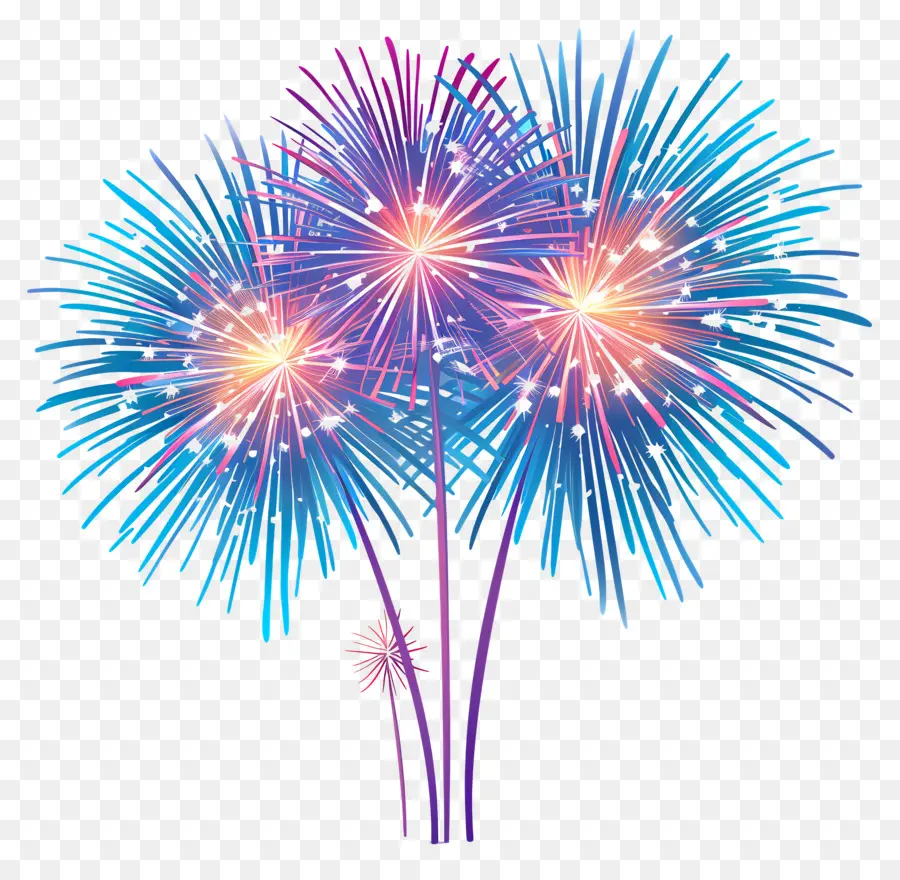 Feux D'artifice，Coloré PNG