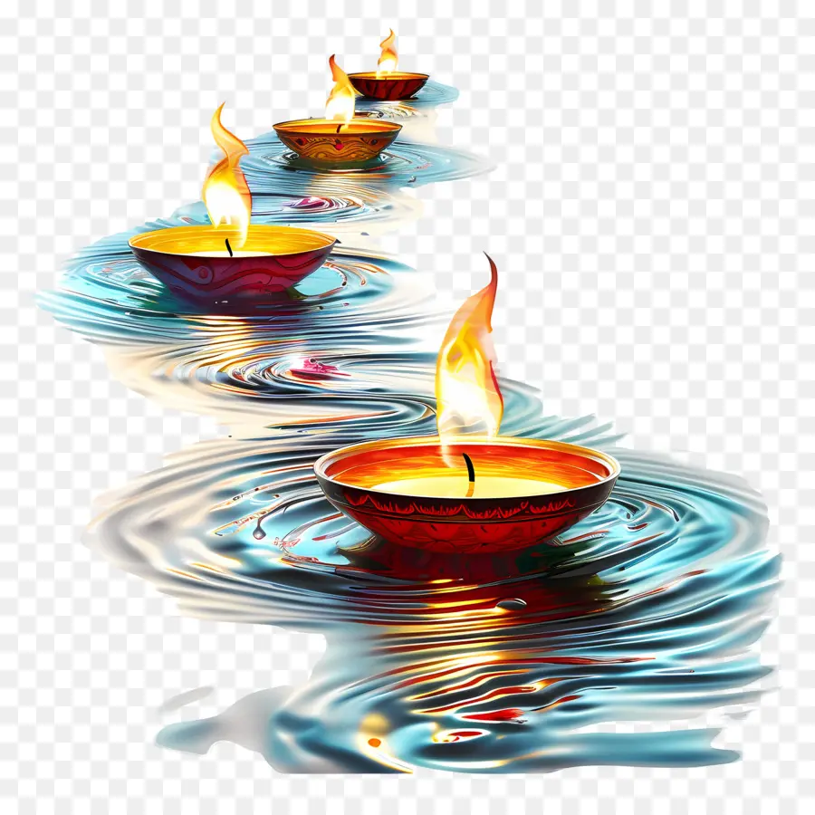 Dussehra Ganga，Diyas PNG