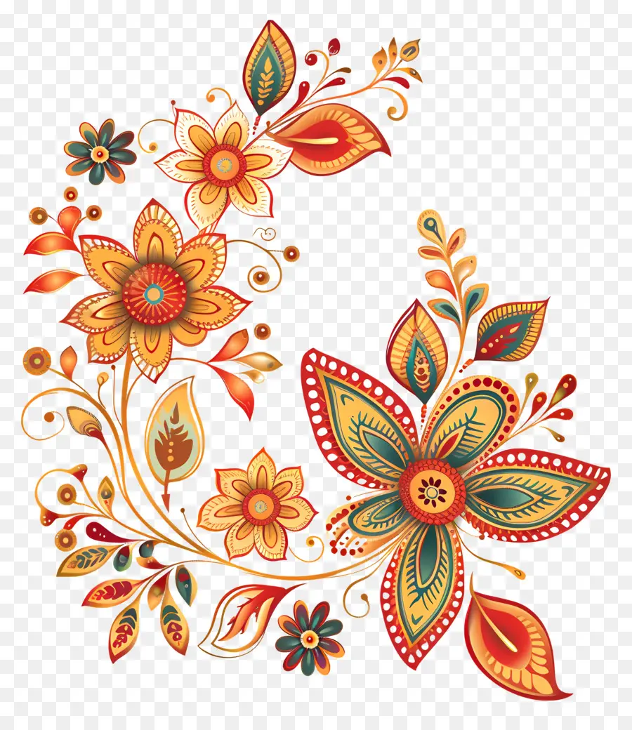 Design Mehndi，Art Floral PNG