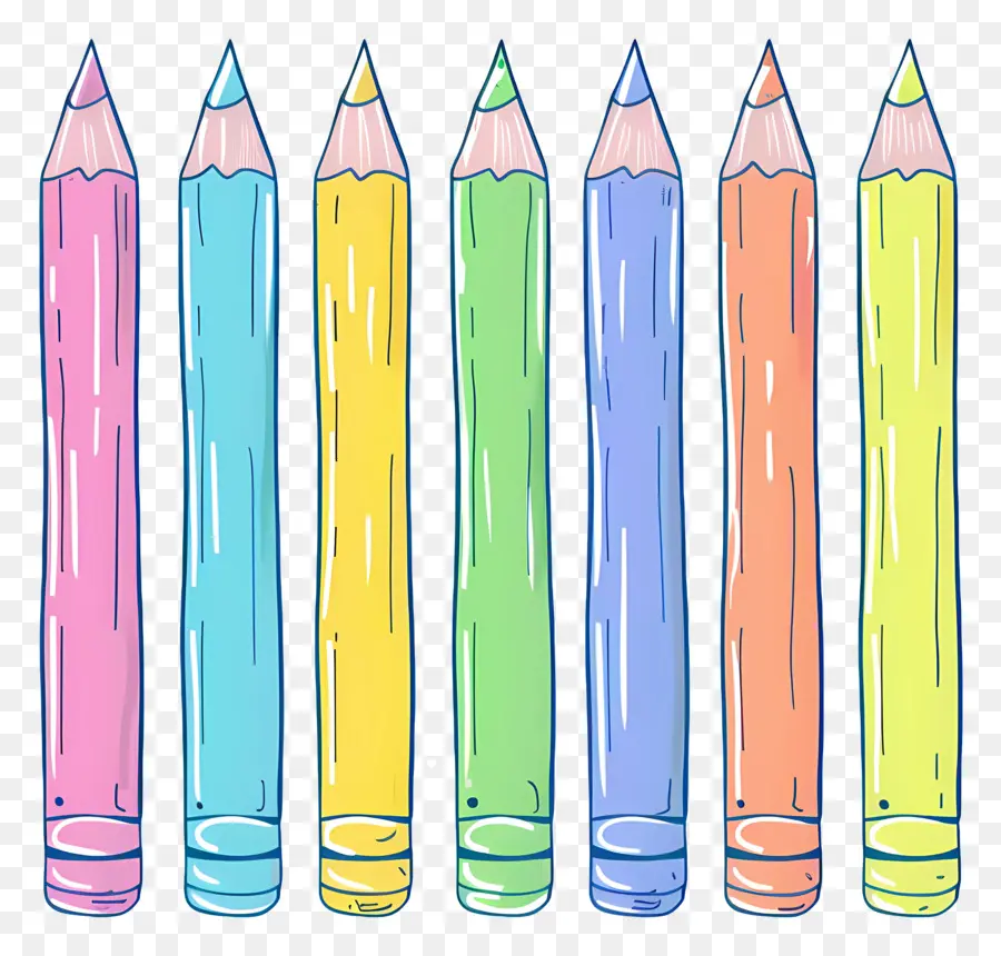 Colorie，Crayons Colorés PNG