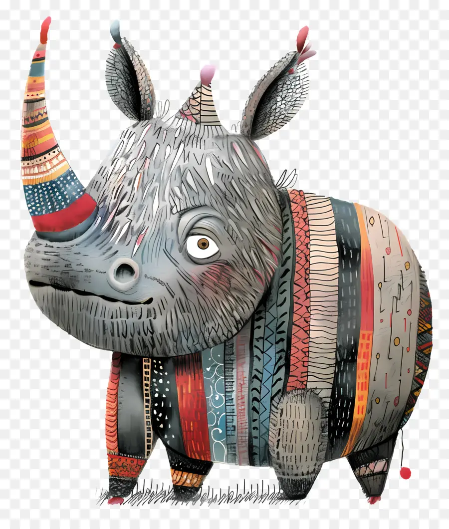 Rhino，Rhinocéros Colorés PNG