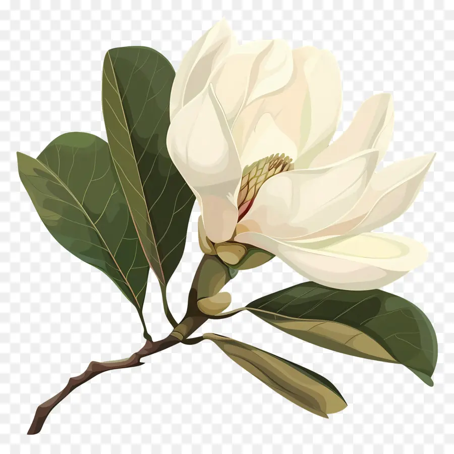 Les Magnolias，Fleur Blanche PNG