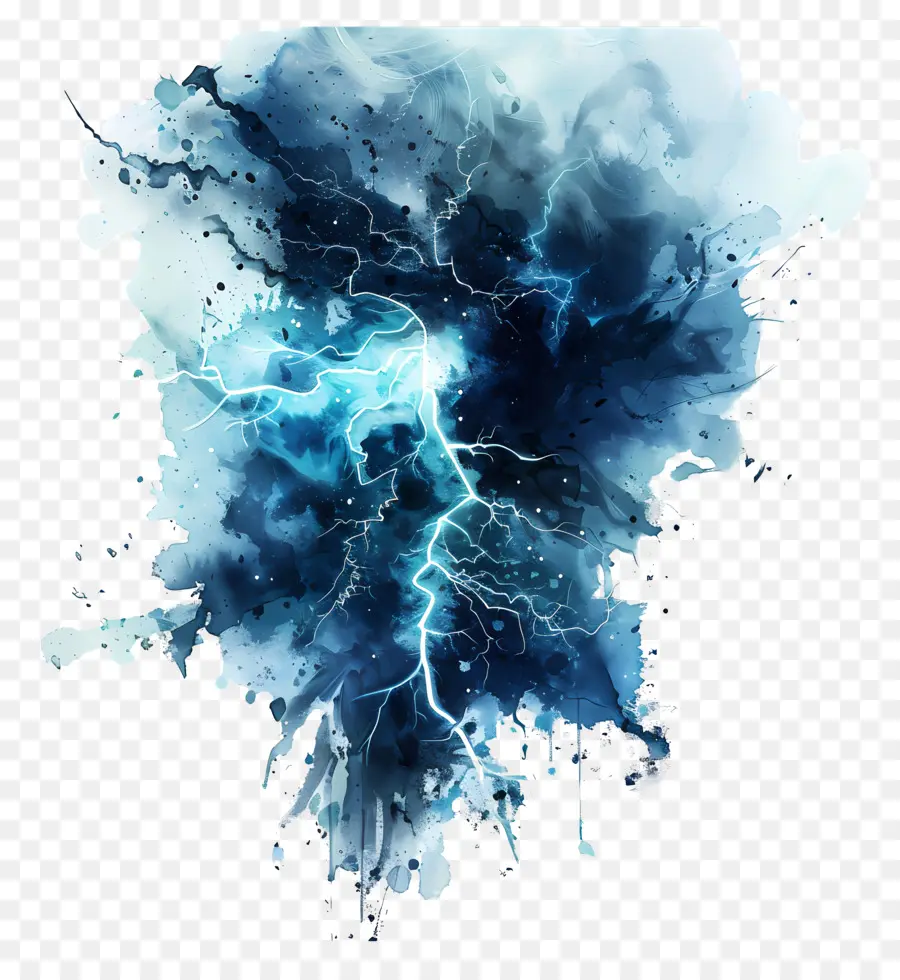 Thunder，Fond Bleu PNG