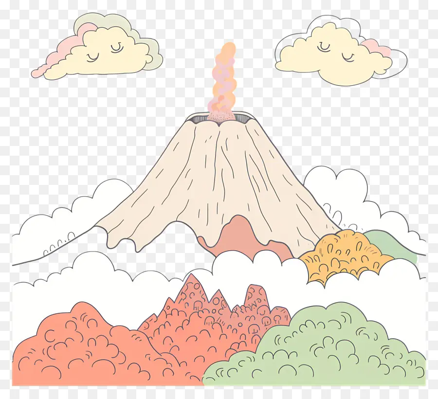 Volcan，Nuage PNG