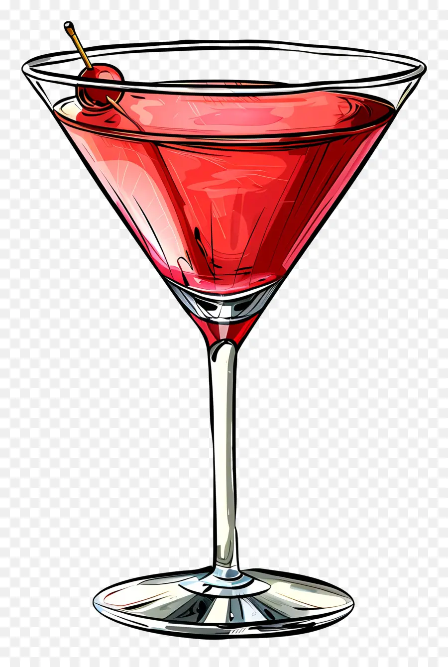 Verre à Martini，Rouge Cocktail PNG