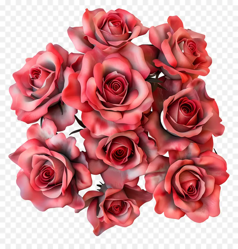 Tas De Fleurs，Les Roses Rouges PNG