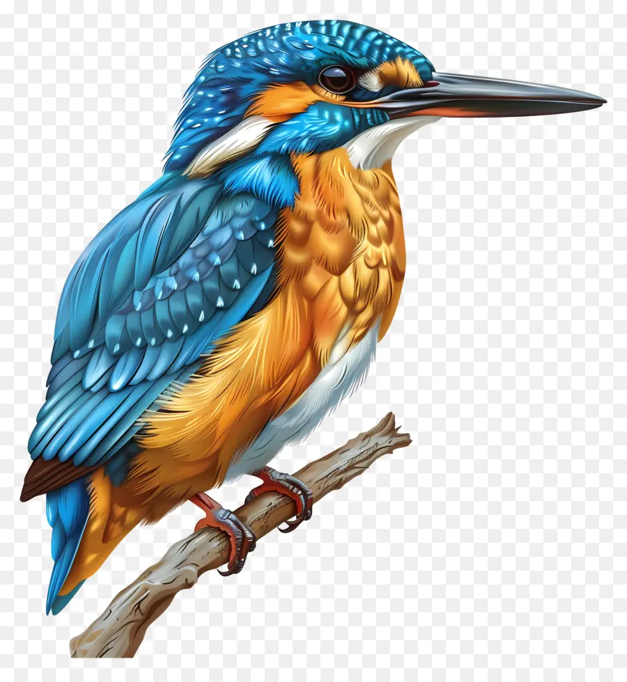Kingfisher，Oiseau Bleu Et Jaune PNG