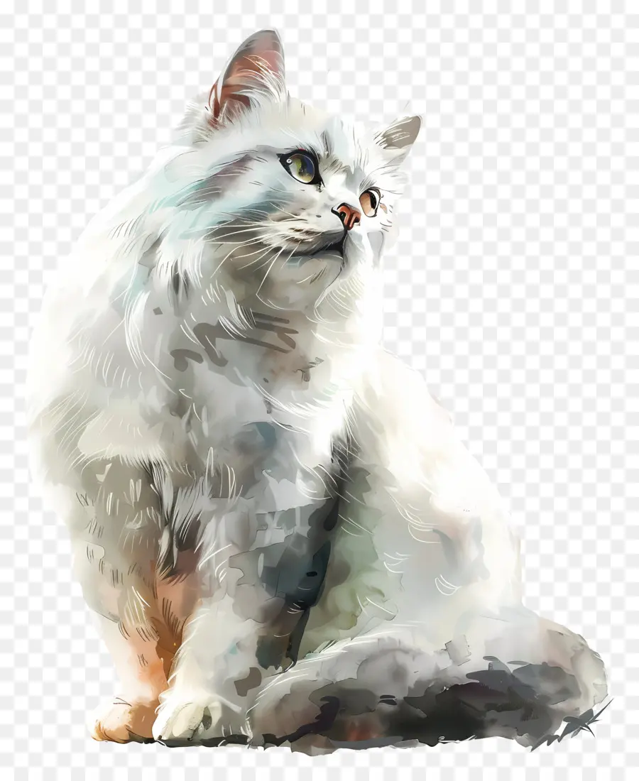 Chat，Chat Blanc PNG