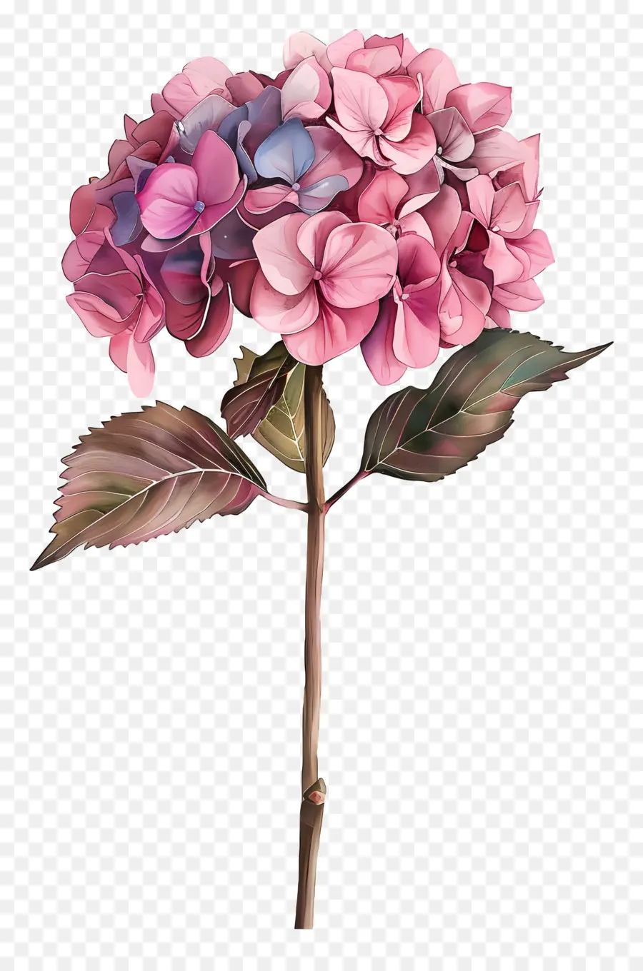 Rose Hortensia，Fleur Rose PNG