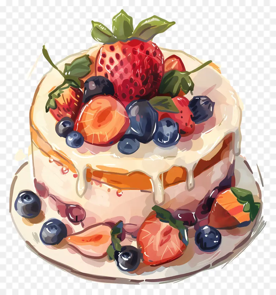 Gâteau，Gâteau Aux Fruits PNG