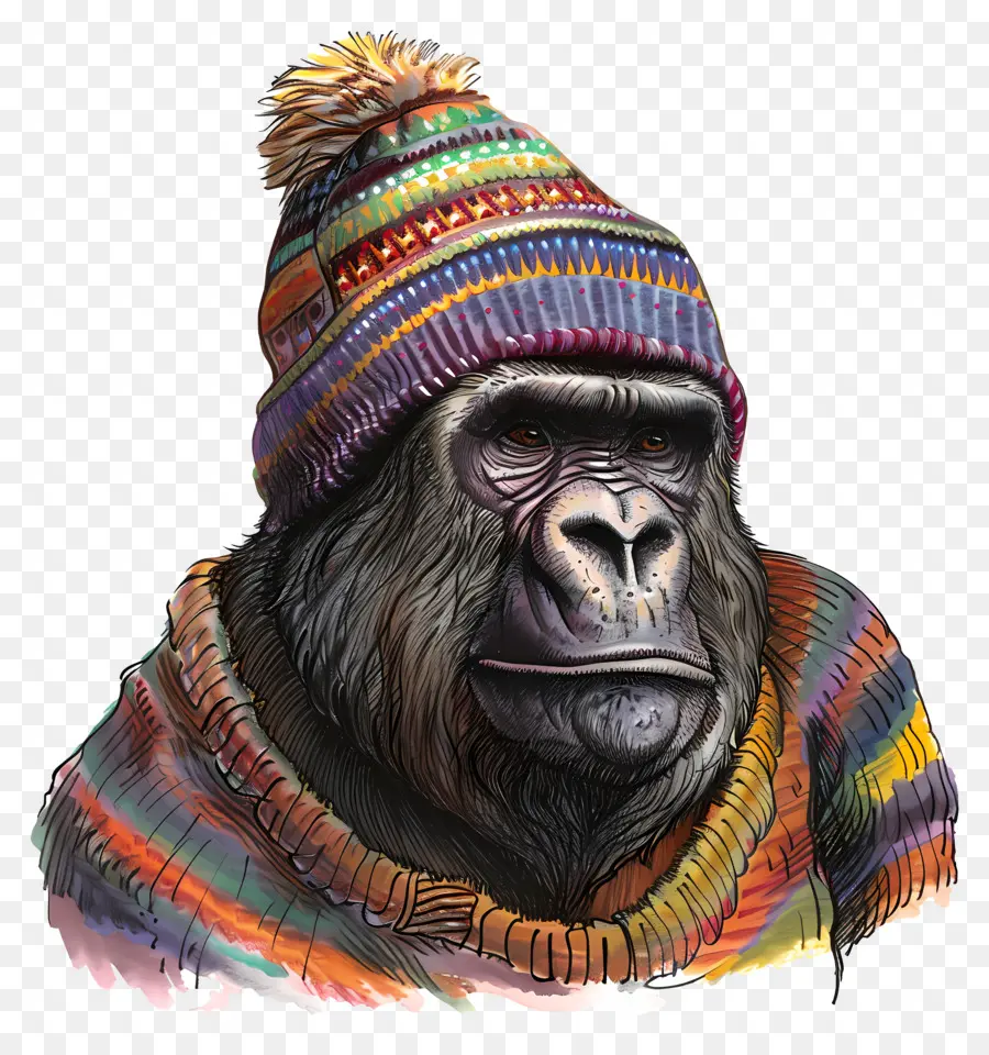 Gorille，Chapeau Tricoté PNG