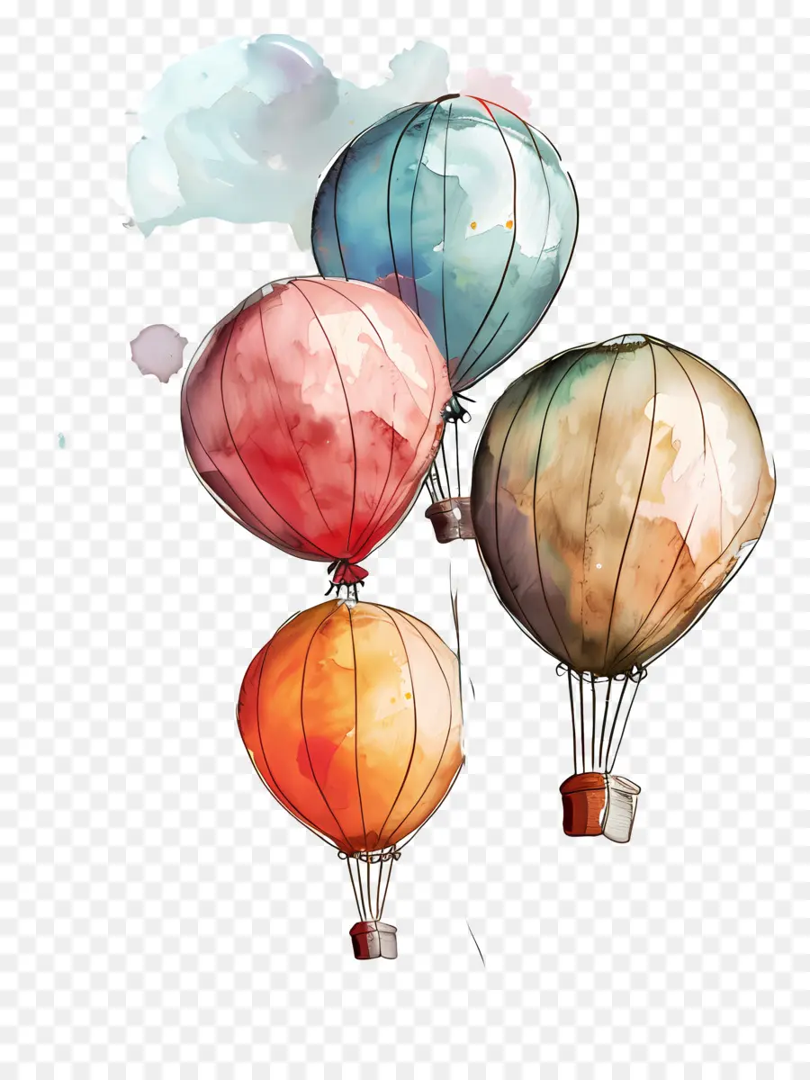 Ballons，Montgolfières PNG