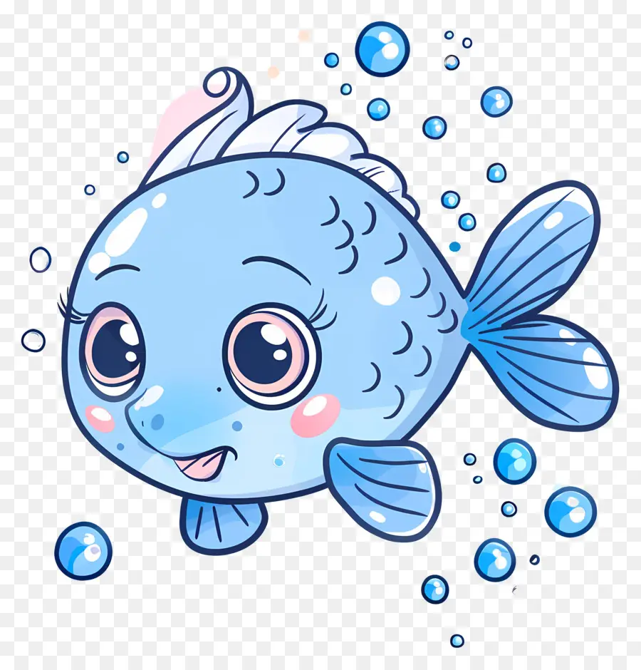 Poisson Bleu，Nager PNG