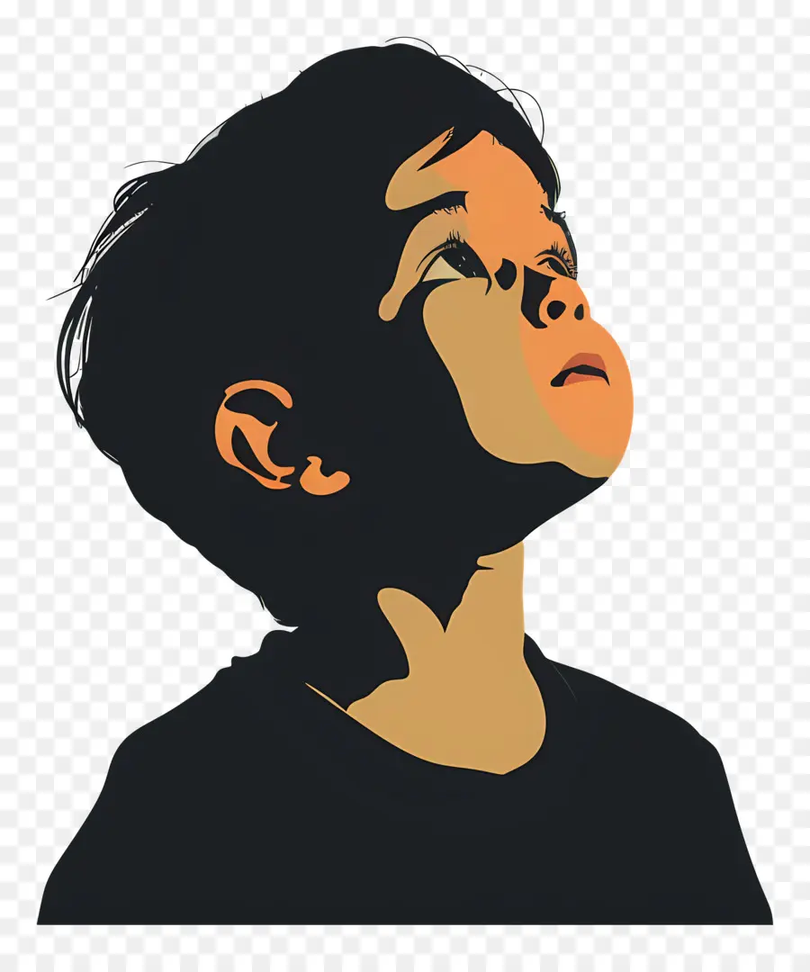 Enfant，T Shirt Noir PNG