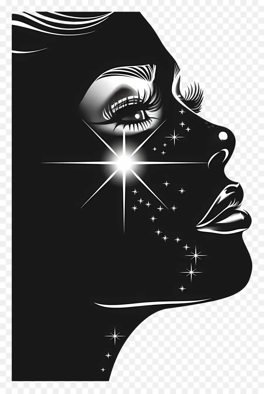 Silhouette De Visage，Affronter PNG