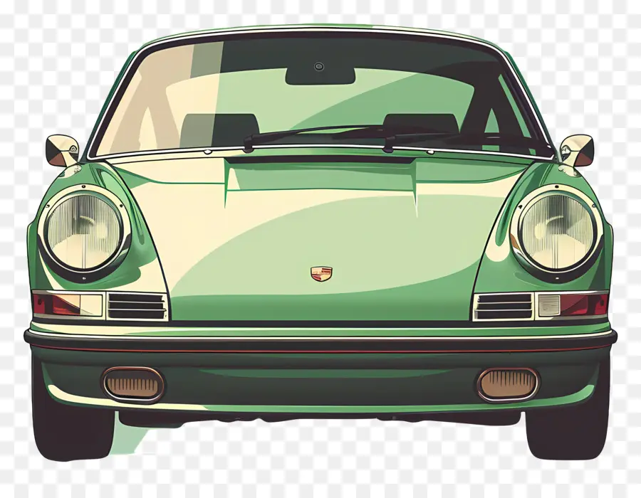 Porsche，Voiture Verte PNG