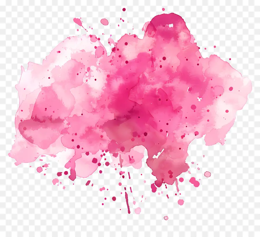 Splash Aquarelle Rose，Aquarelle PNG