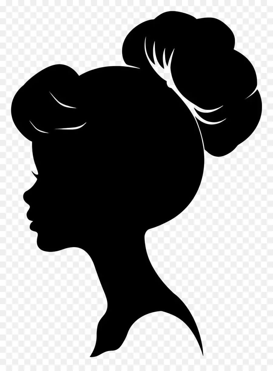 Barbie Head Silhouette，Silhouette PNG