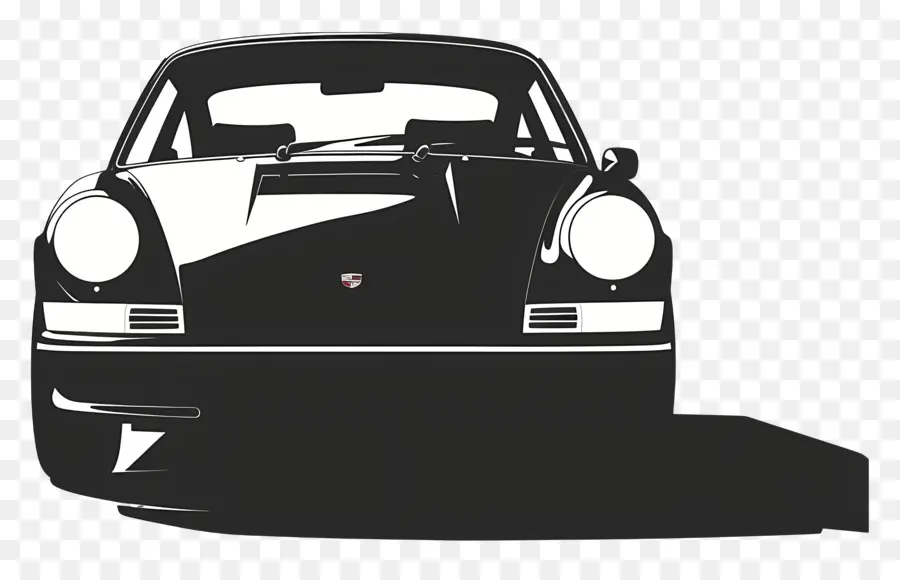 Silhouette De Porsche，Voiture Classique PNG