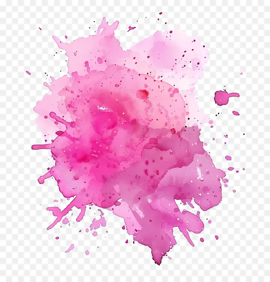 éclaboussure Aquarelle Rose，Aquarelle Rose PNG