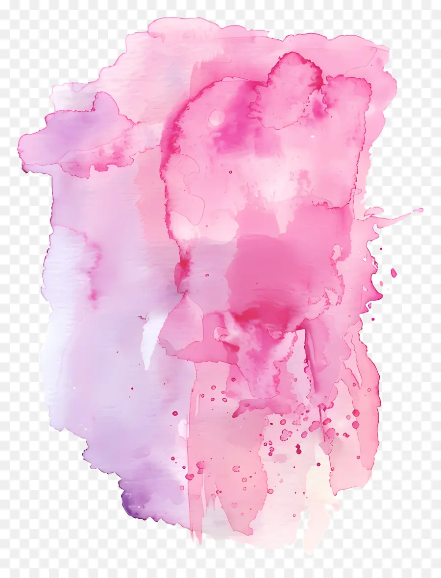 Splash Aquarelle Rose，Papier Aquarelle Rose PNG