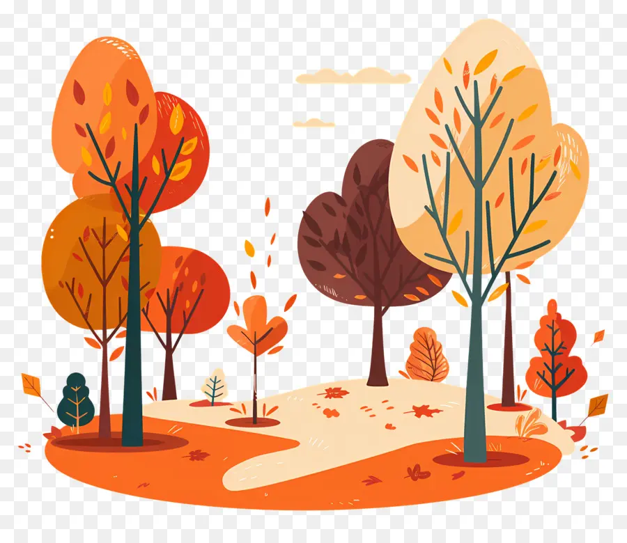 Scène D'automne，L'automne PNG