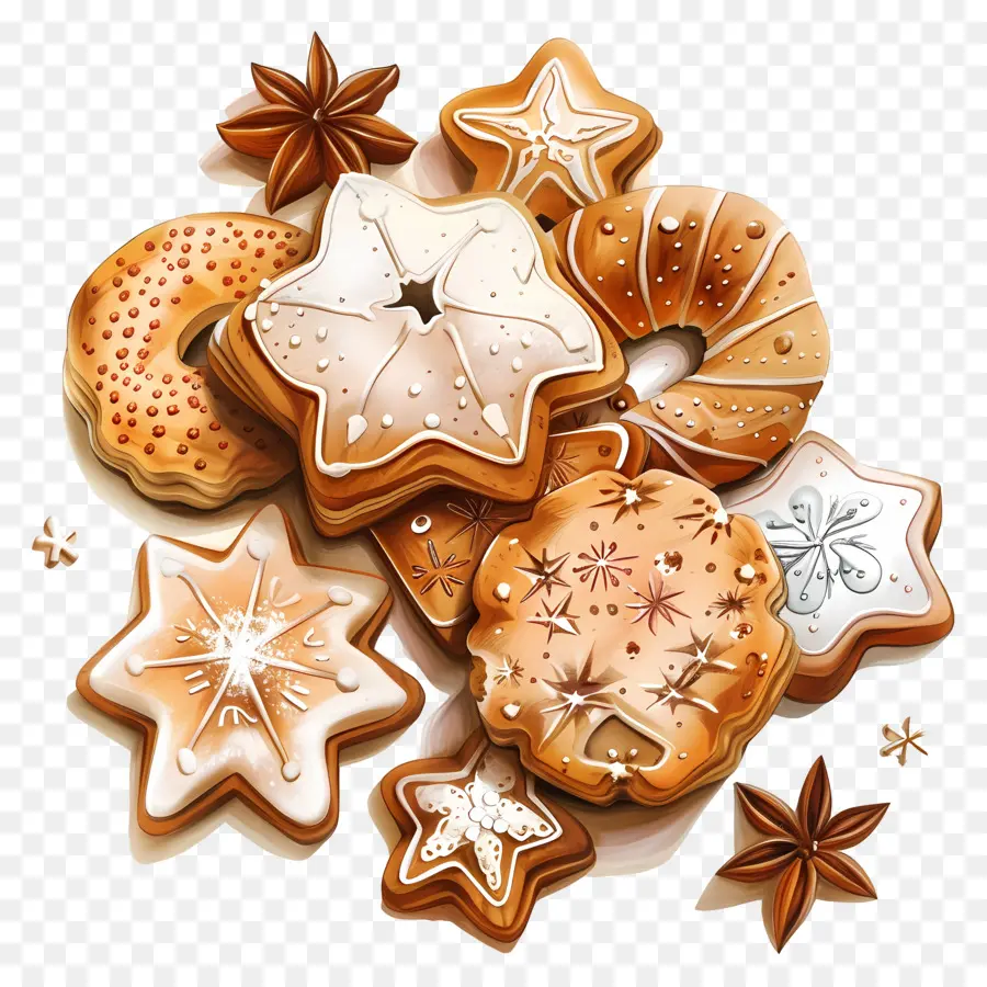 Biscuits De Noël，Biscuits Au Pain D'épice PNG