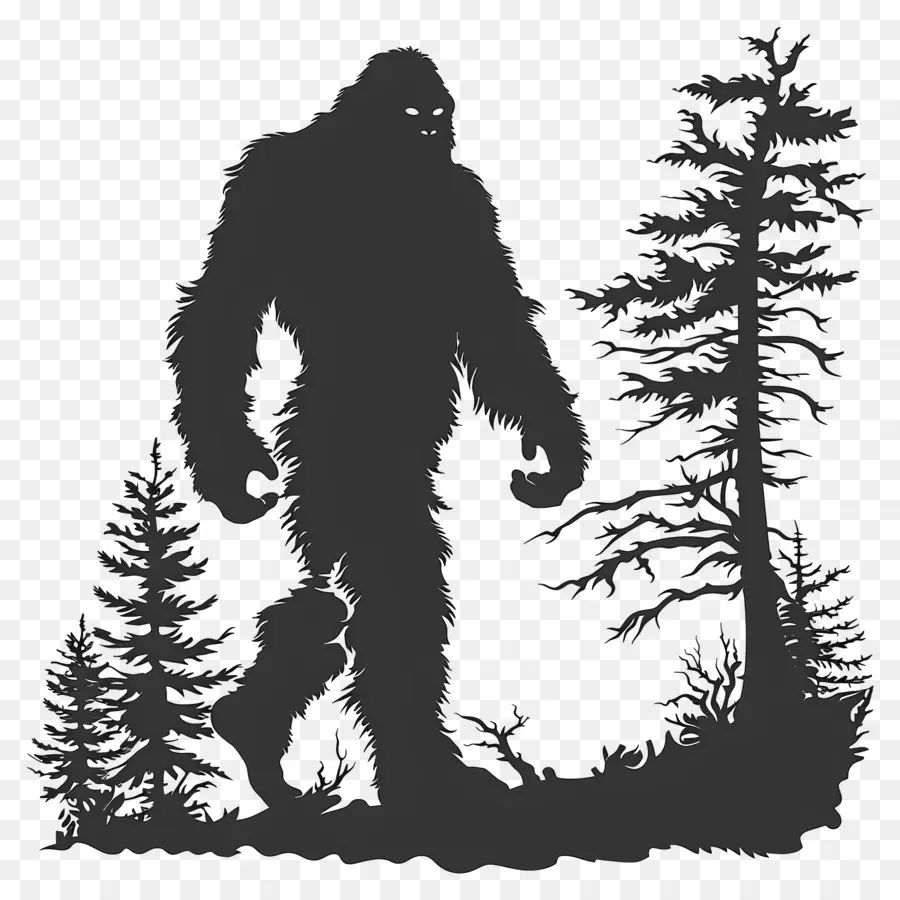 Silhouette Bigfoot，Sasquatch PNG