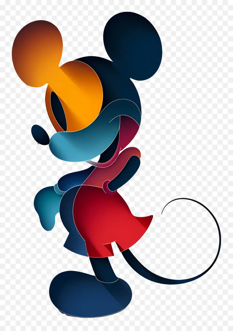 Silhouette De Mickey Mouse，Mickey Mouse PNG