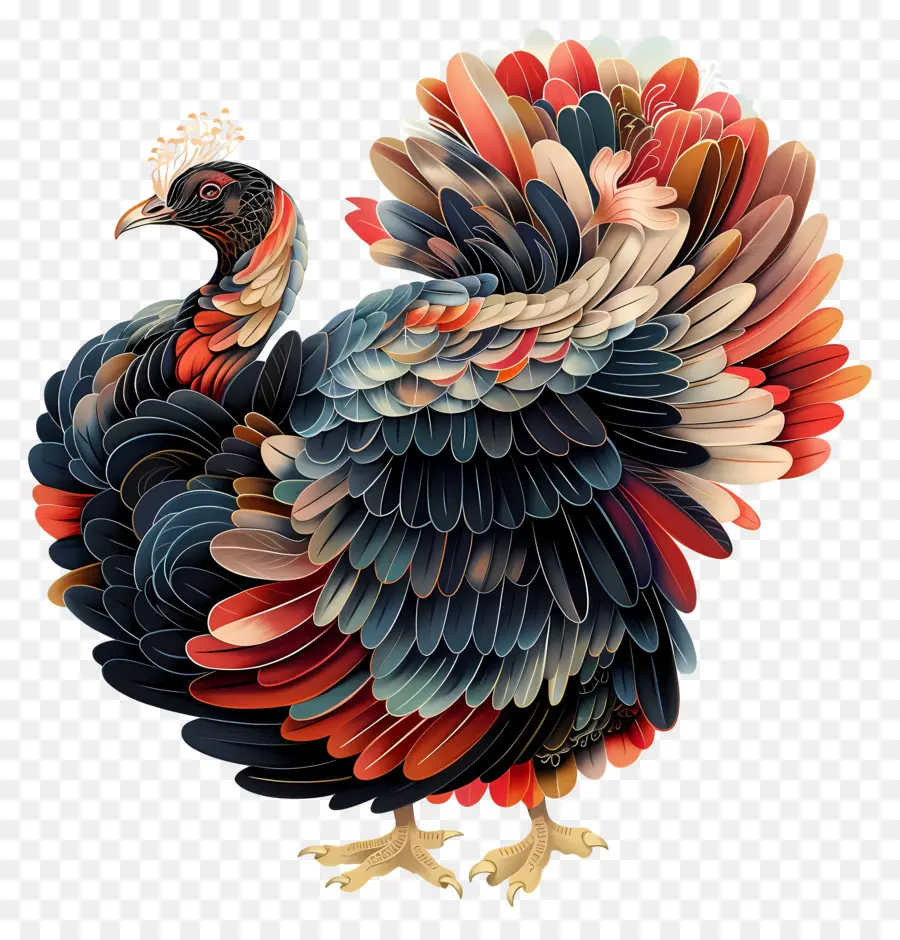 Dinde De Thanksgiving，Dinde Colorée PNG