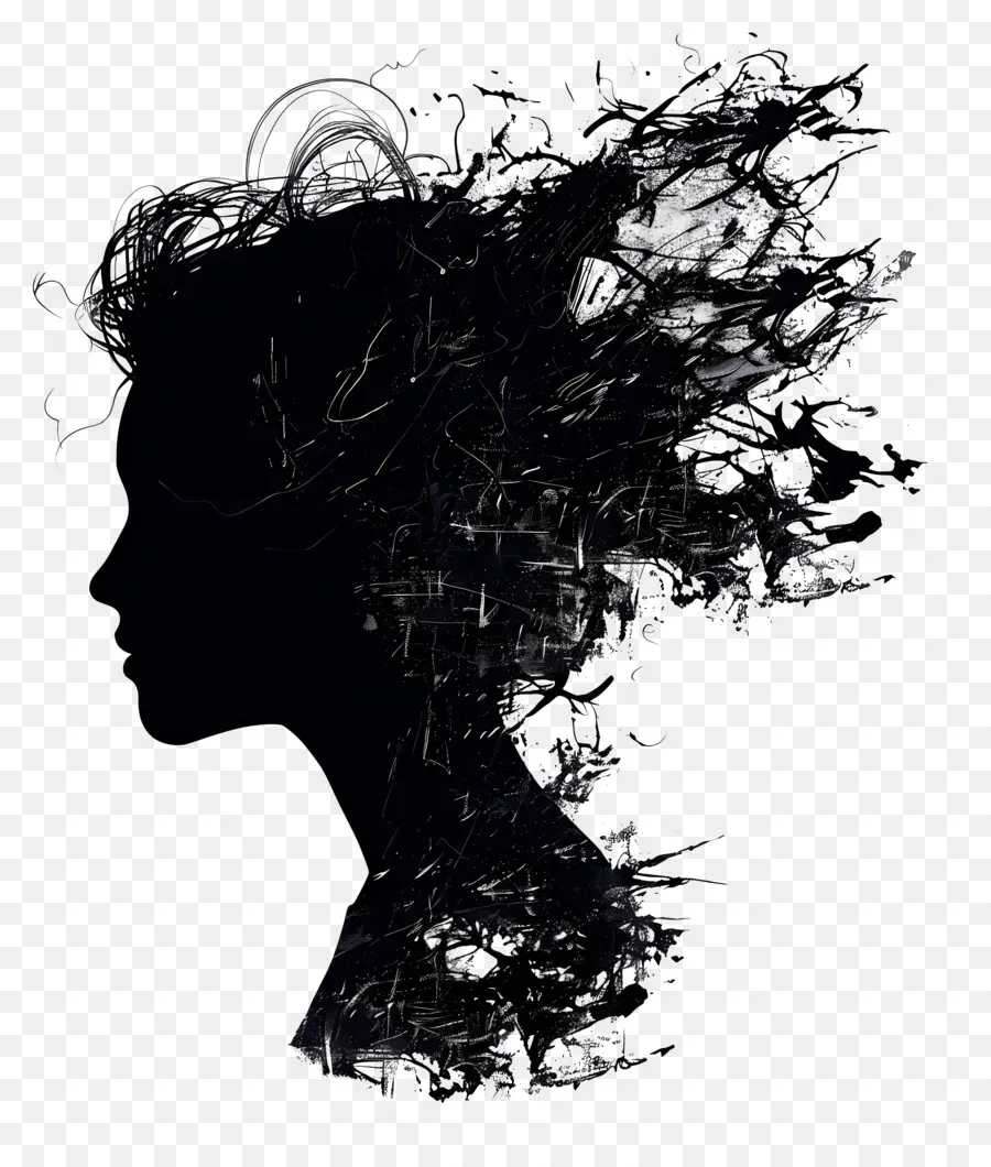 Silhouette De Fille，Silhouette PNG