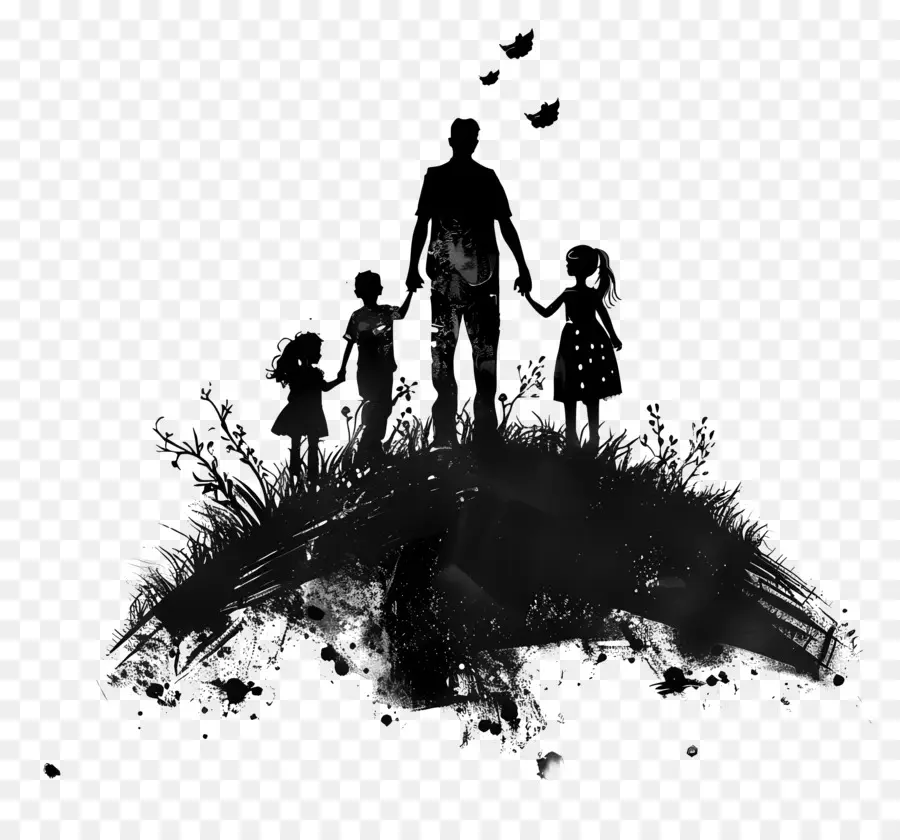 Famille Silhouette，Famille PNG