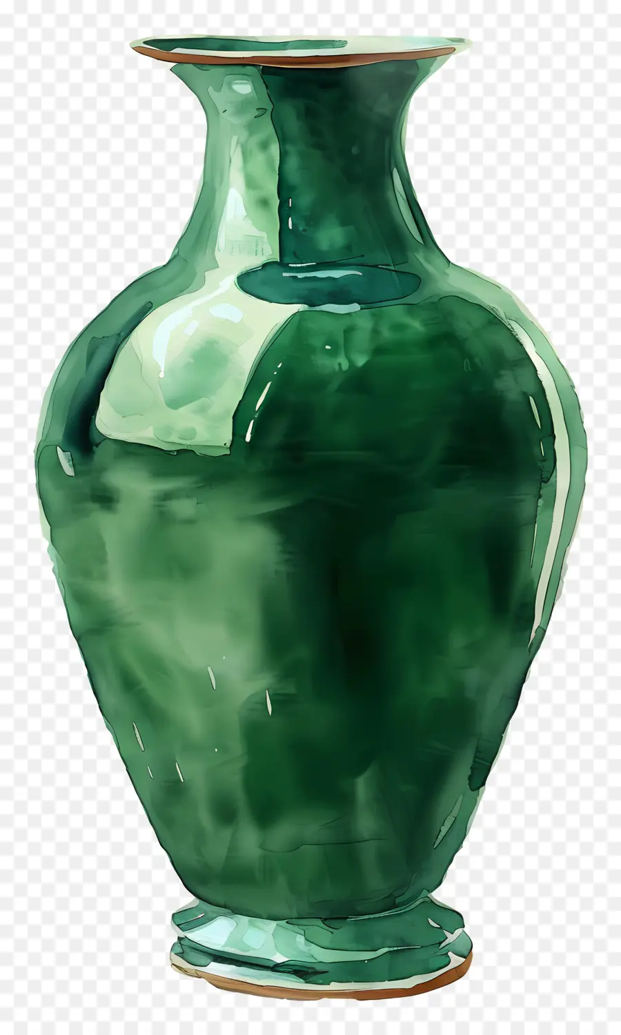 Vase Vert，Céramique PNG