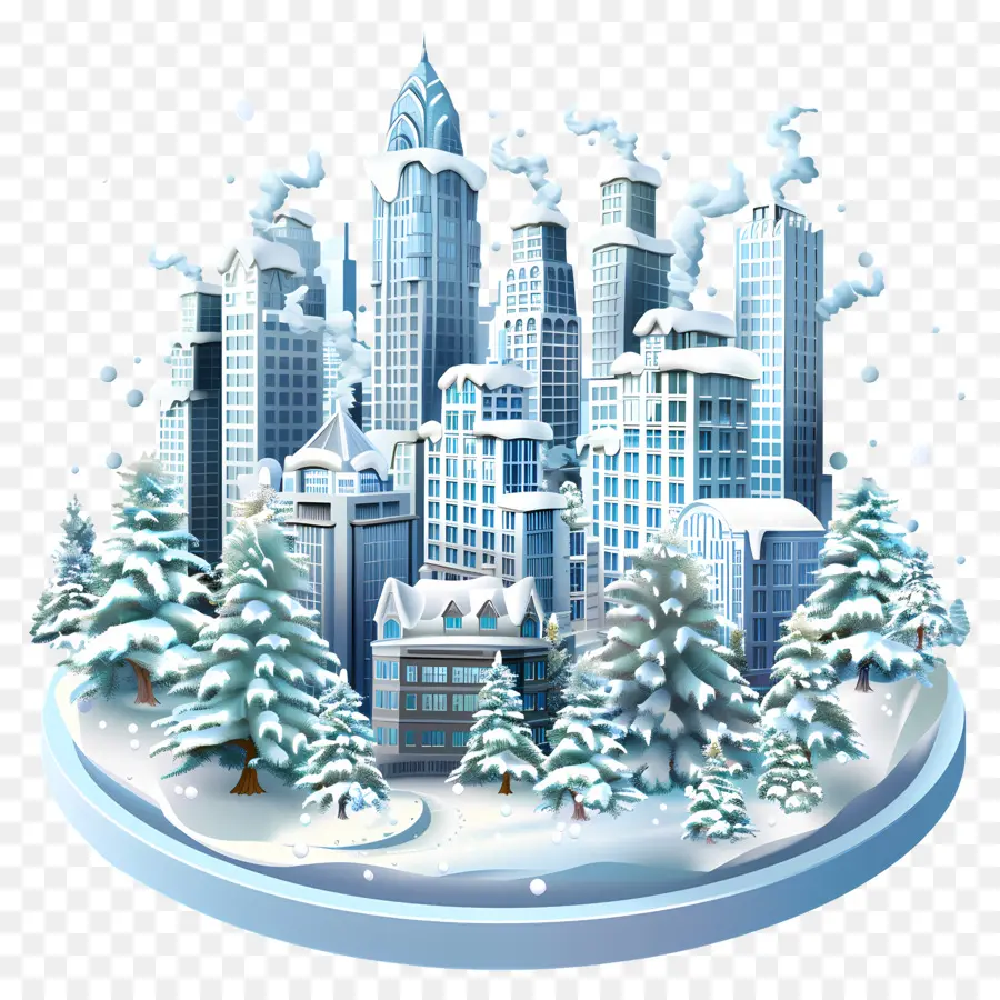 Ville D'hiver，Sweety City Skyline PNG