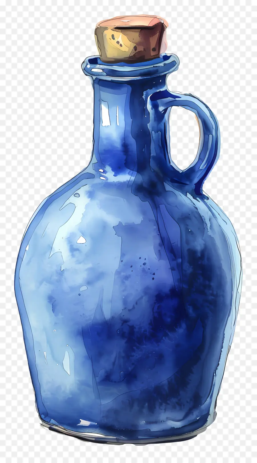 Bouteille，Bouteille Bleue PNG