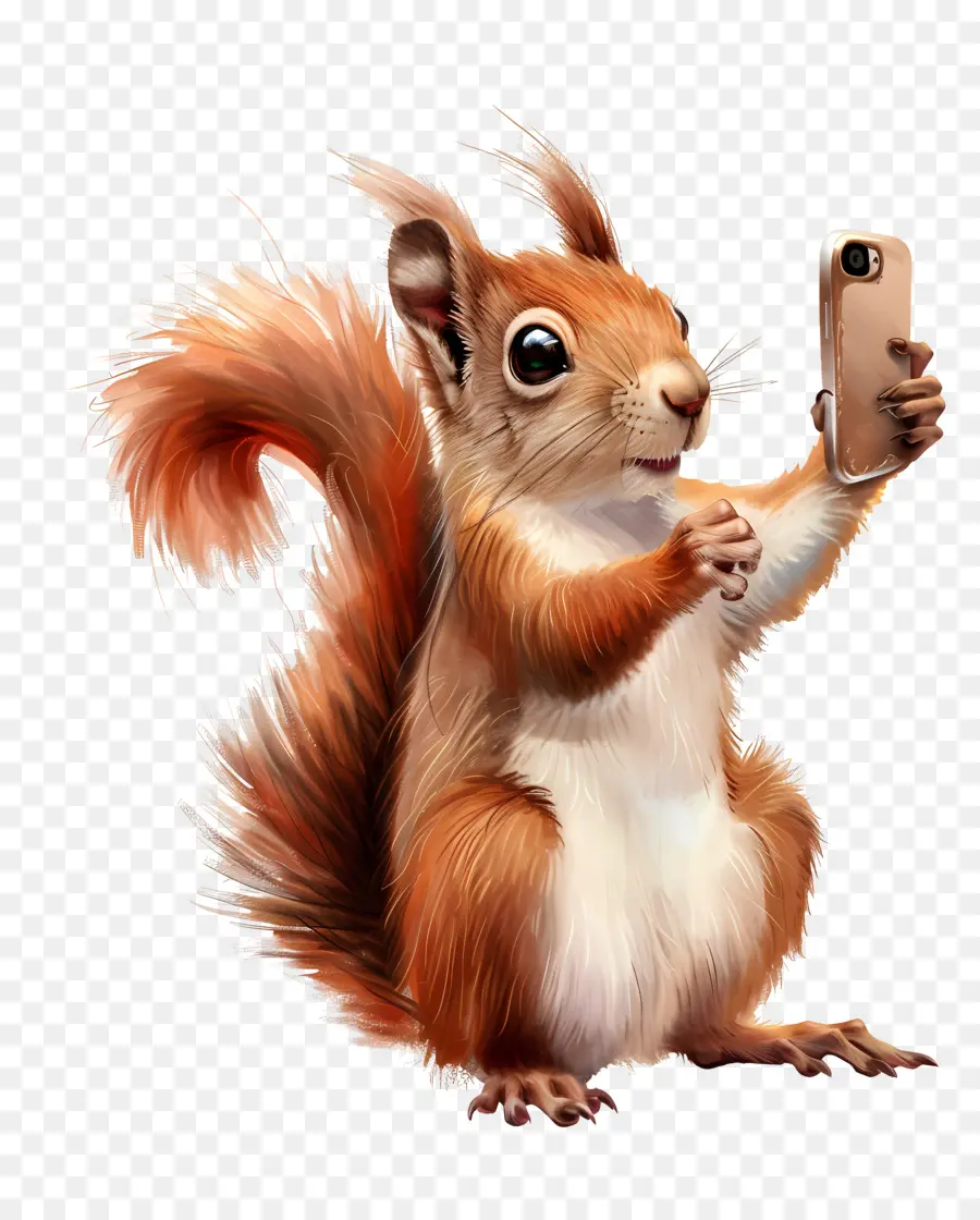 Selfie Animal，Écureuil PNG