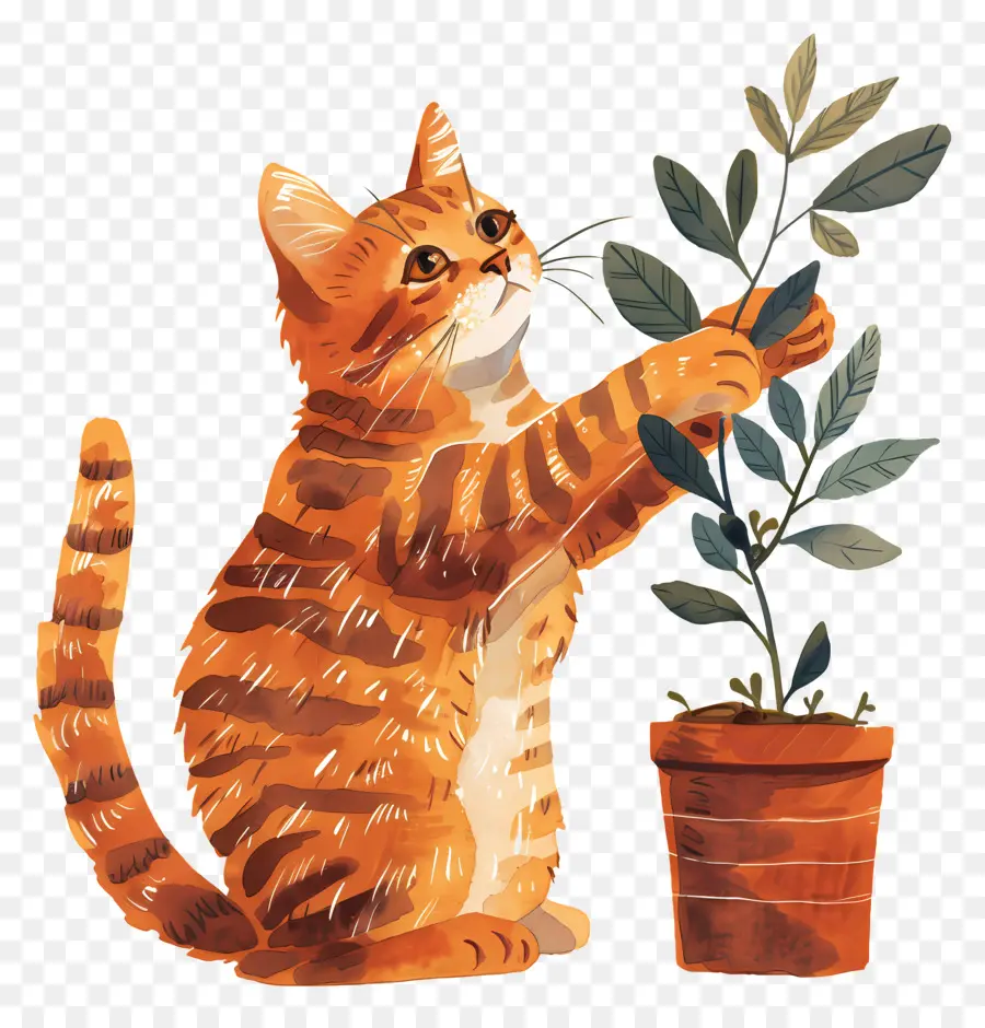 Chat Jardinier，Chat PNG