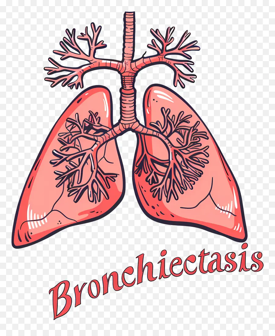 Journée Mondiale De La Bronchectasie，Illustration Des Poumons PNG