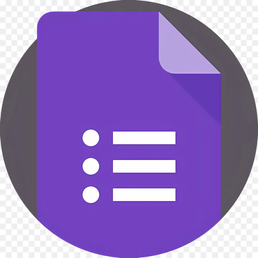 Logo Des Formulaires Google，Icône De Document Violet PNG