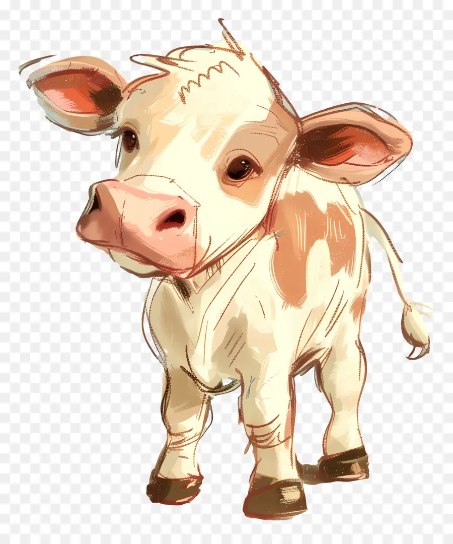 Vache，Veau De Dessin Animé PNG