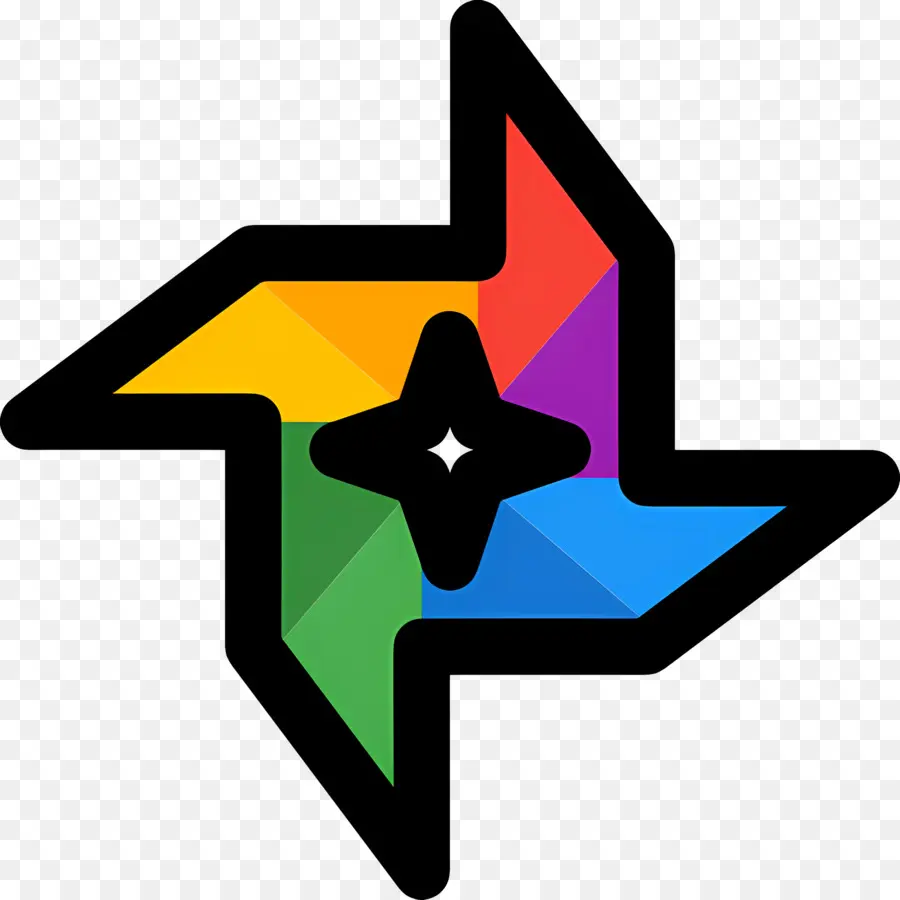 Logo Google Photos，Moulinet Coloré PNG