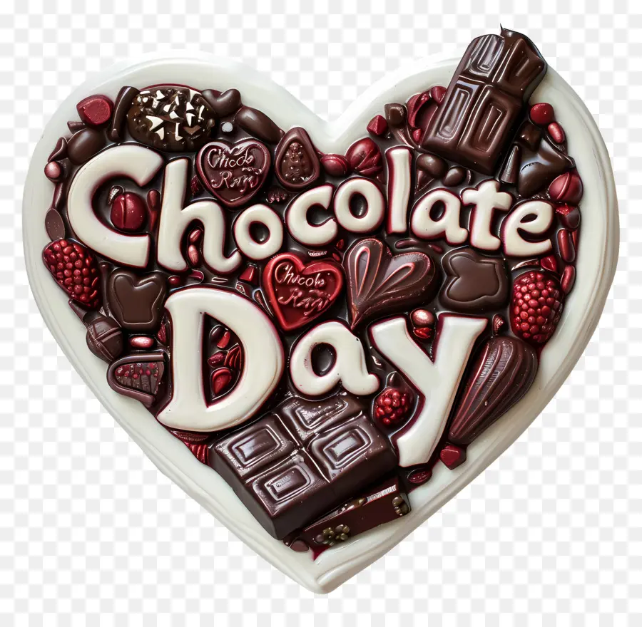 Monde De Chocolat De La Journée，Chocolat Coeur PNG